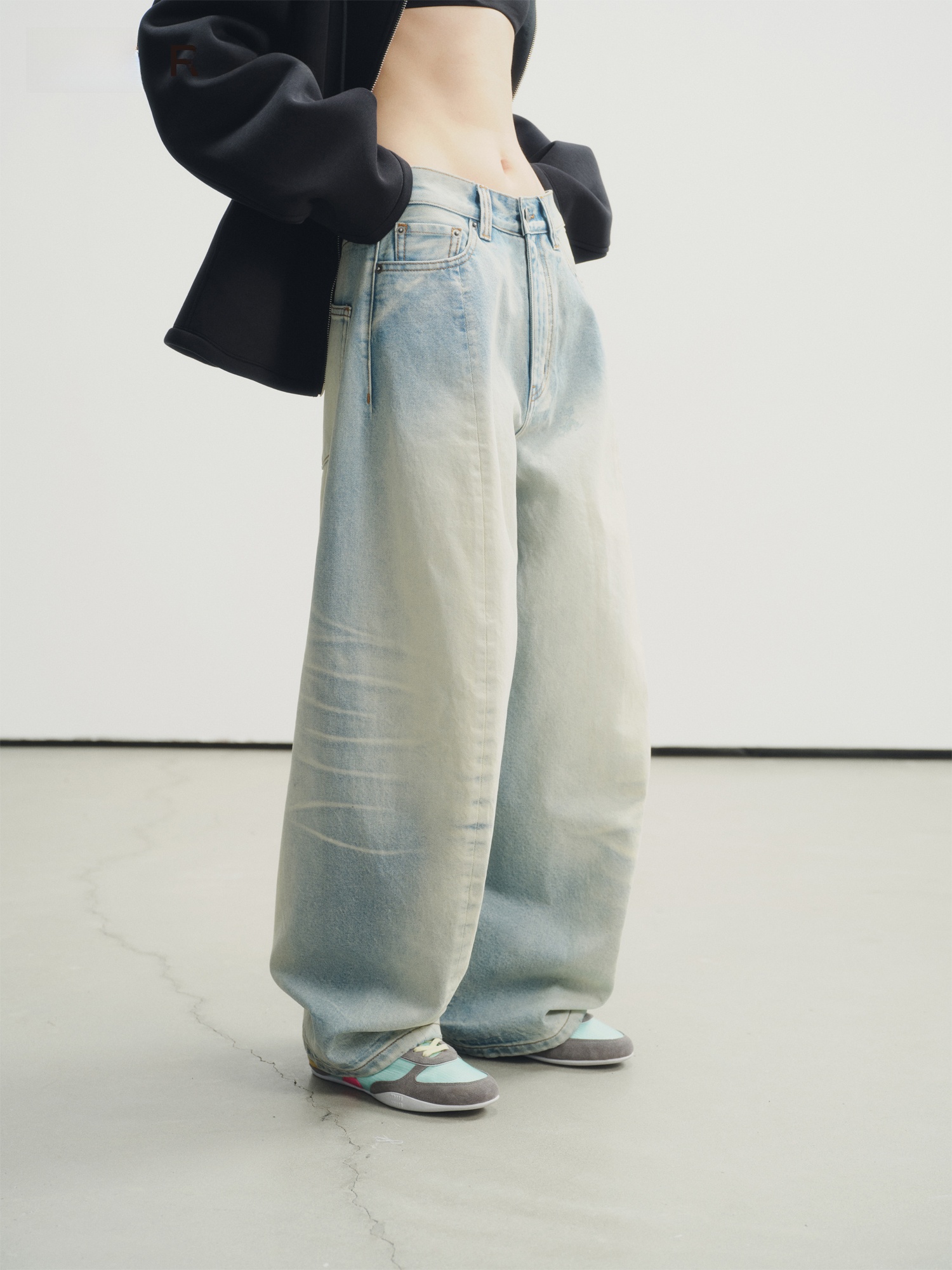 Tailored Trouser Wide - VERMO Vintage Washed Loose Jeans Arch