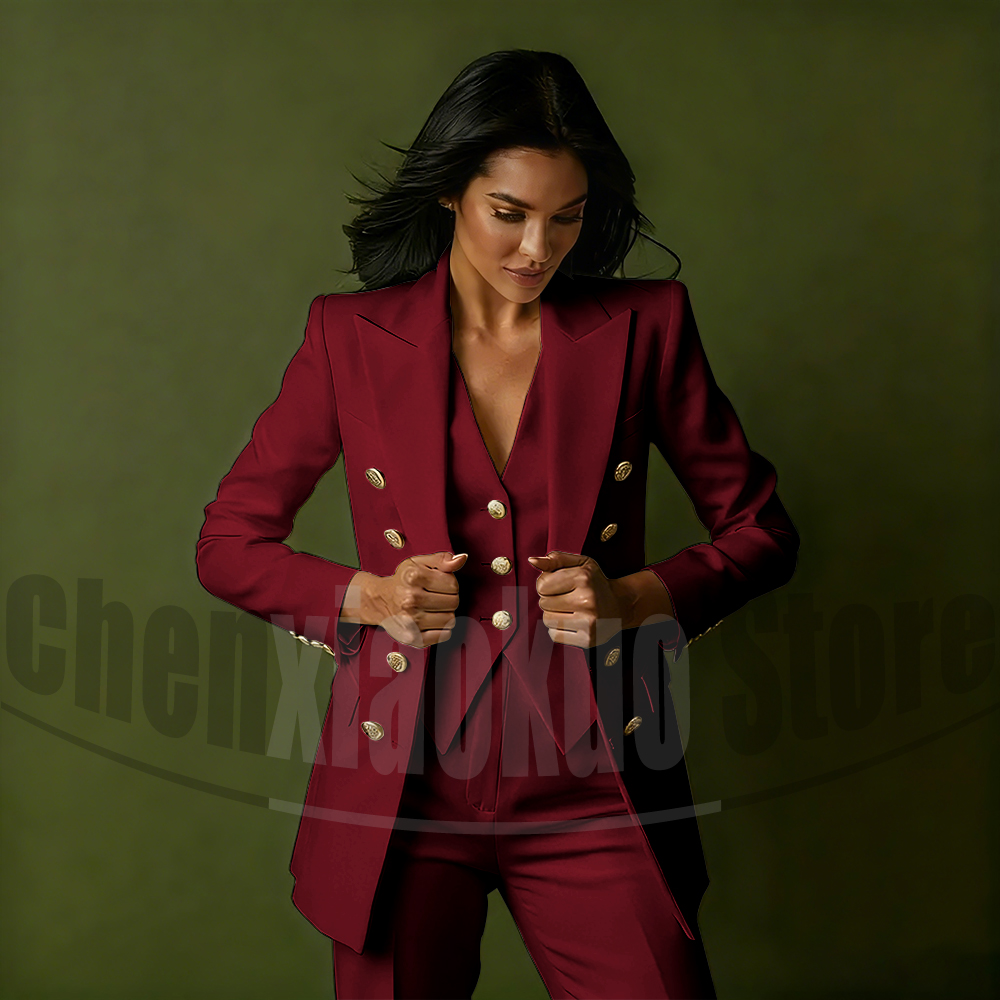 Women's Double Breasted Three  - Women Formal Wear With Blazer incelemesi ve fiyatı