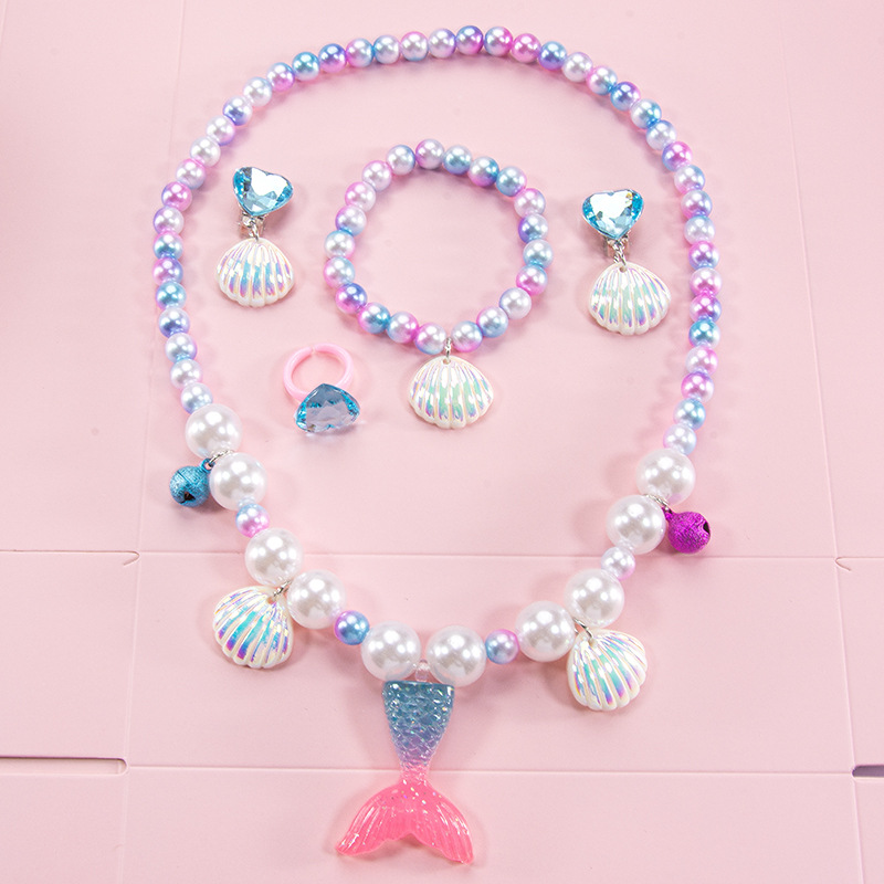 Girls Mermaid Shell Pearl Neck - Pearl Necklace Set incelemesi ve fiyatı