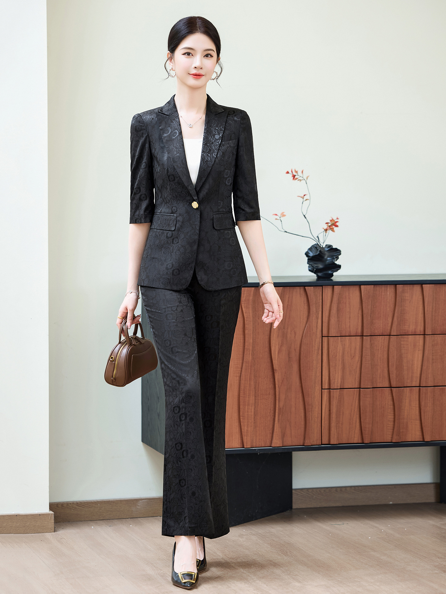 Fashion Apricot Half Sleeve Pr - Women Formal Wear With Blazer incelemesi ve fiyatı