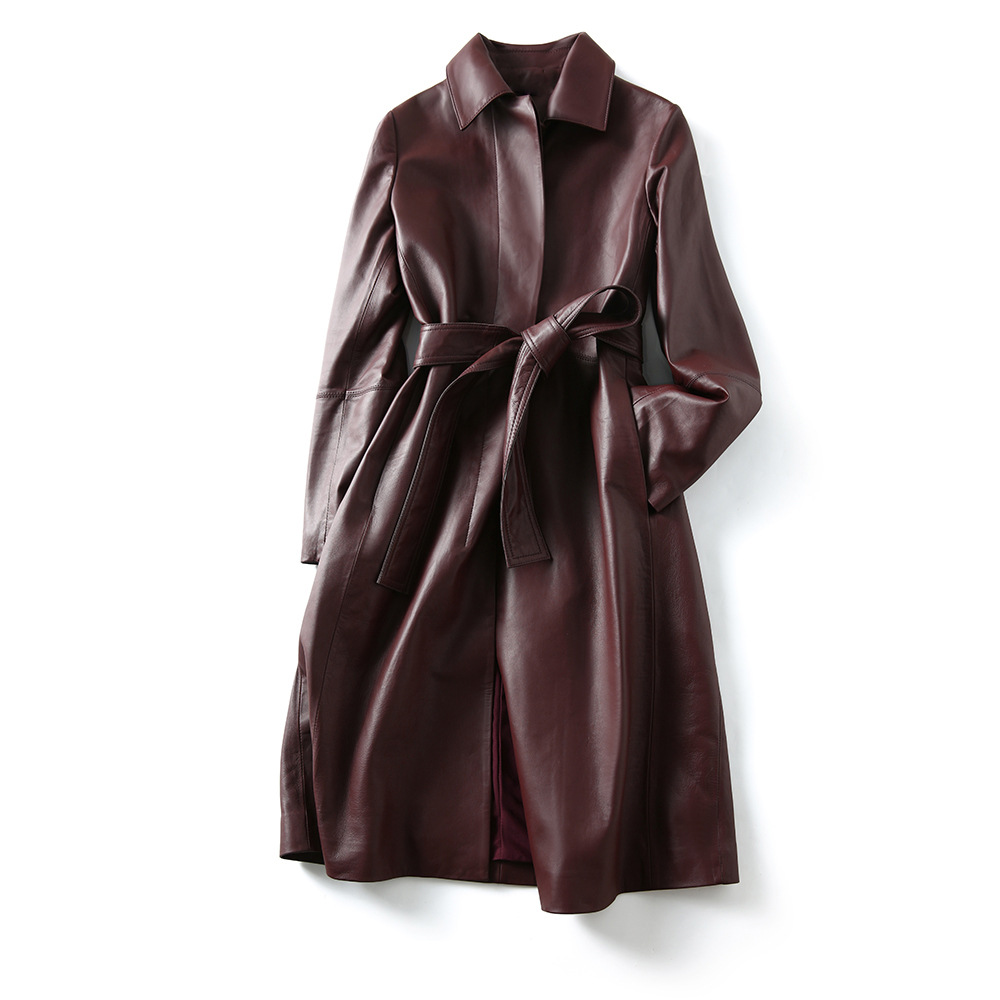 Women's Large Size Leather Coa - Trench Coat Formal incelemesi ve fiyatı