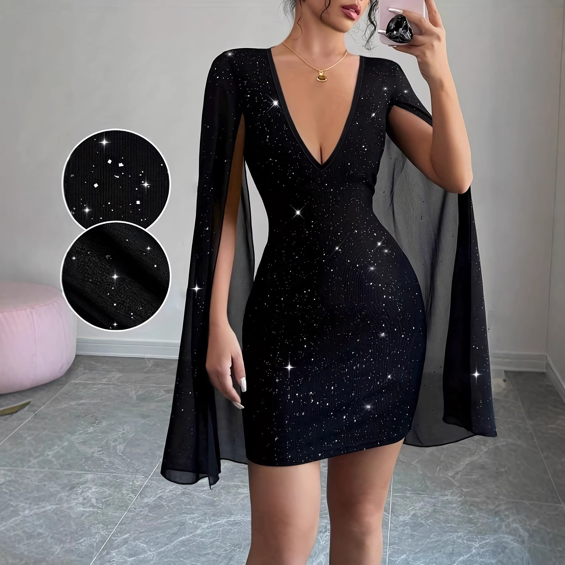 V Neck Bodycon Midi Dress Eleg - Women Formal Wear H&M incelemesi ve fiyatı