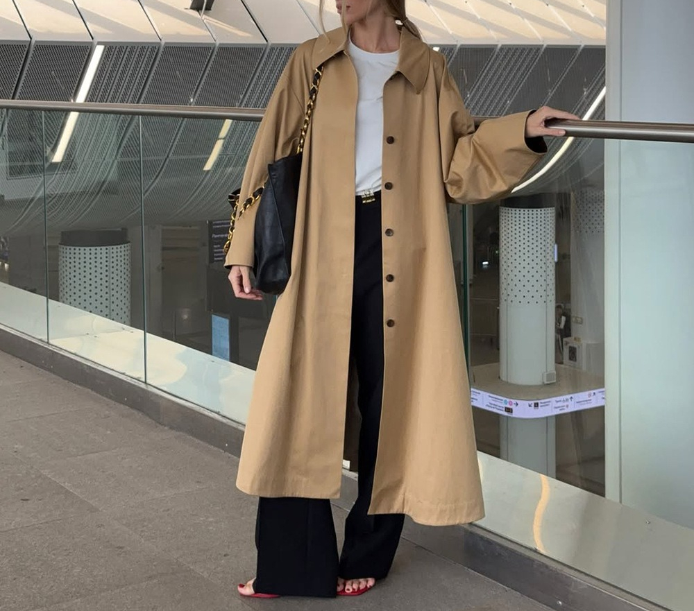 Women's Simple Long Trench Coa - Trench Coat Formal incelemesi ve fiyatı