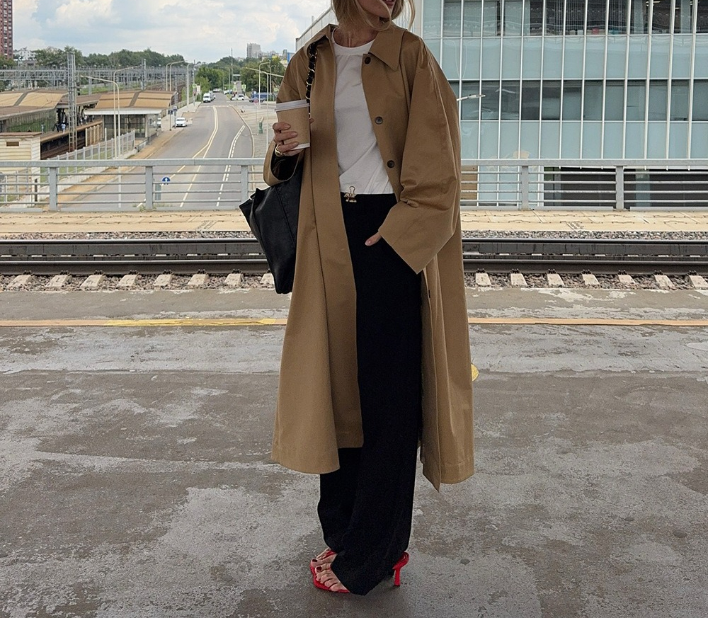 Women's Simple Long Trench Coa - Trench Coat Formal incelemesi ve fiyatı