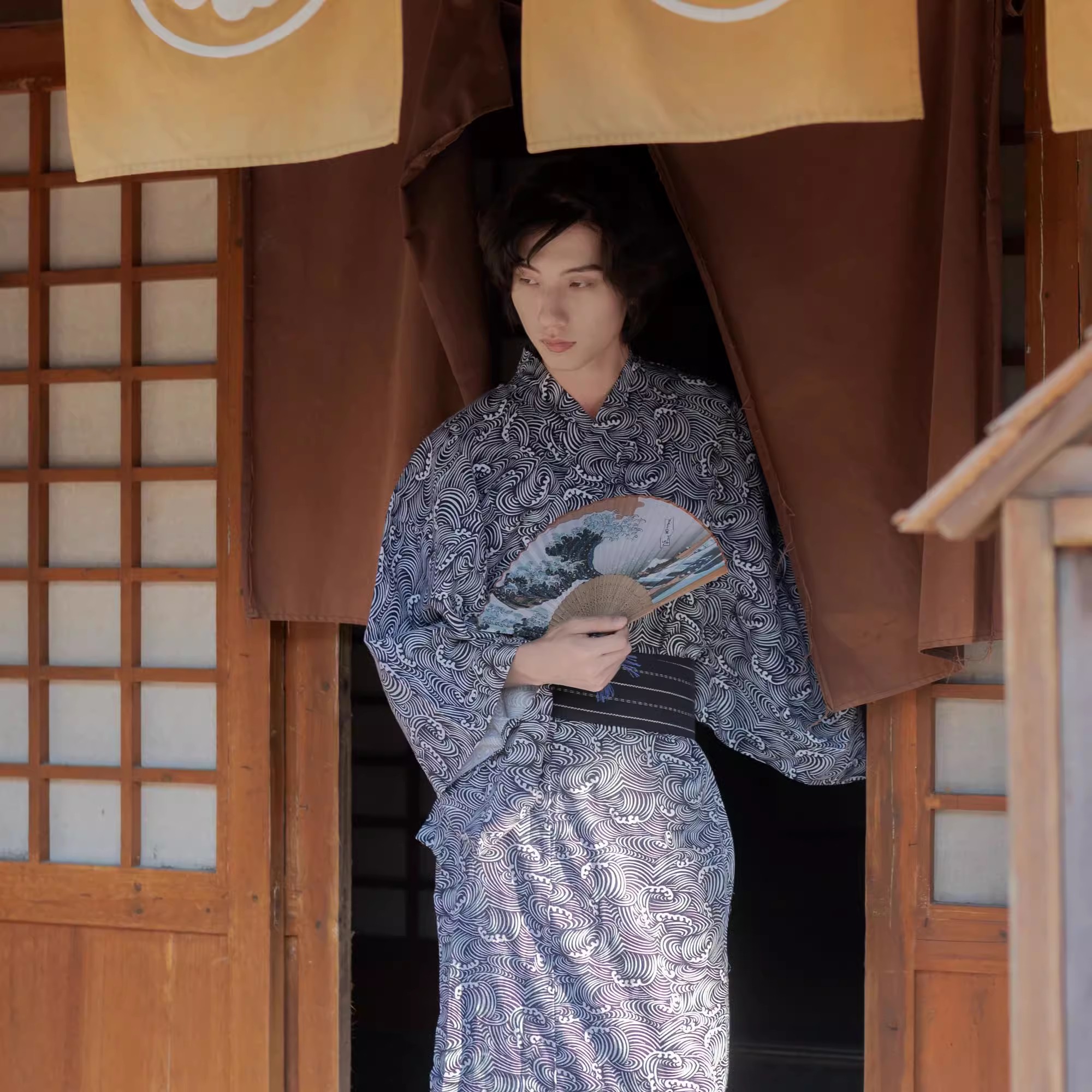 Men's Cotton Kimono with Belt  - Women'S Formal Traditional Wear incelemesi ve fiyatı