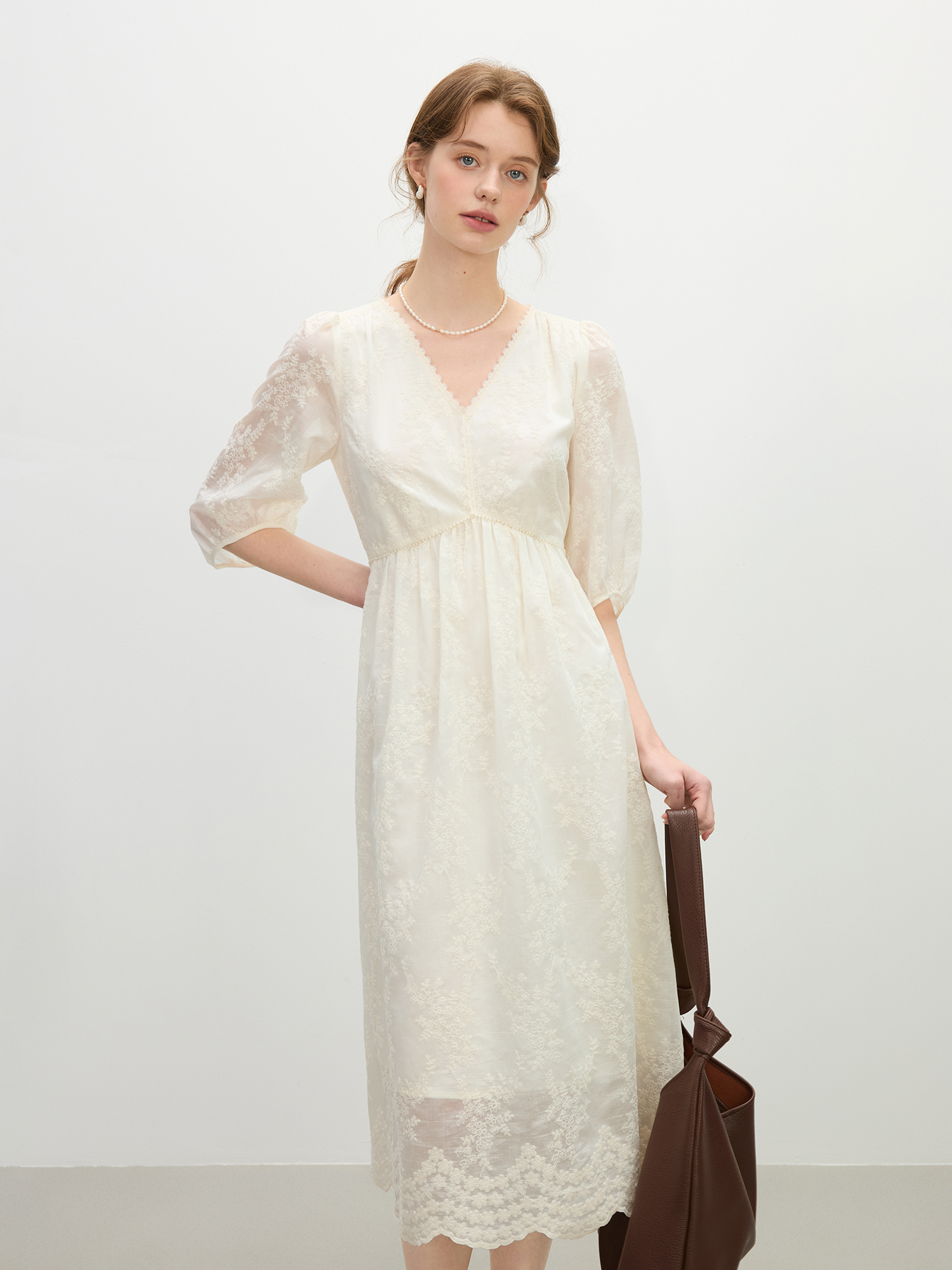FSLE French Jacquard Lace Maxi - Women Formal Wear H&M incelemesi ve fiyatı
