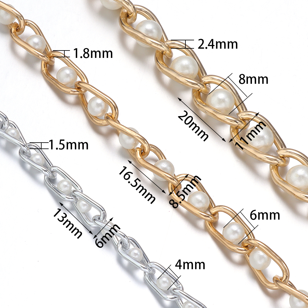 5Yards/Roll Beaded Chain Imita - Pearl Necklace Set incelemesi ve fiyatı