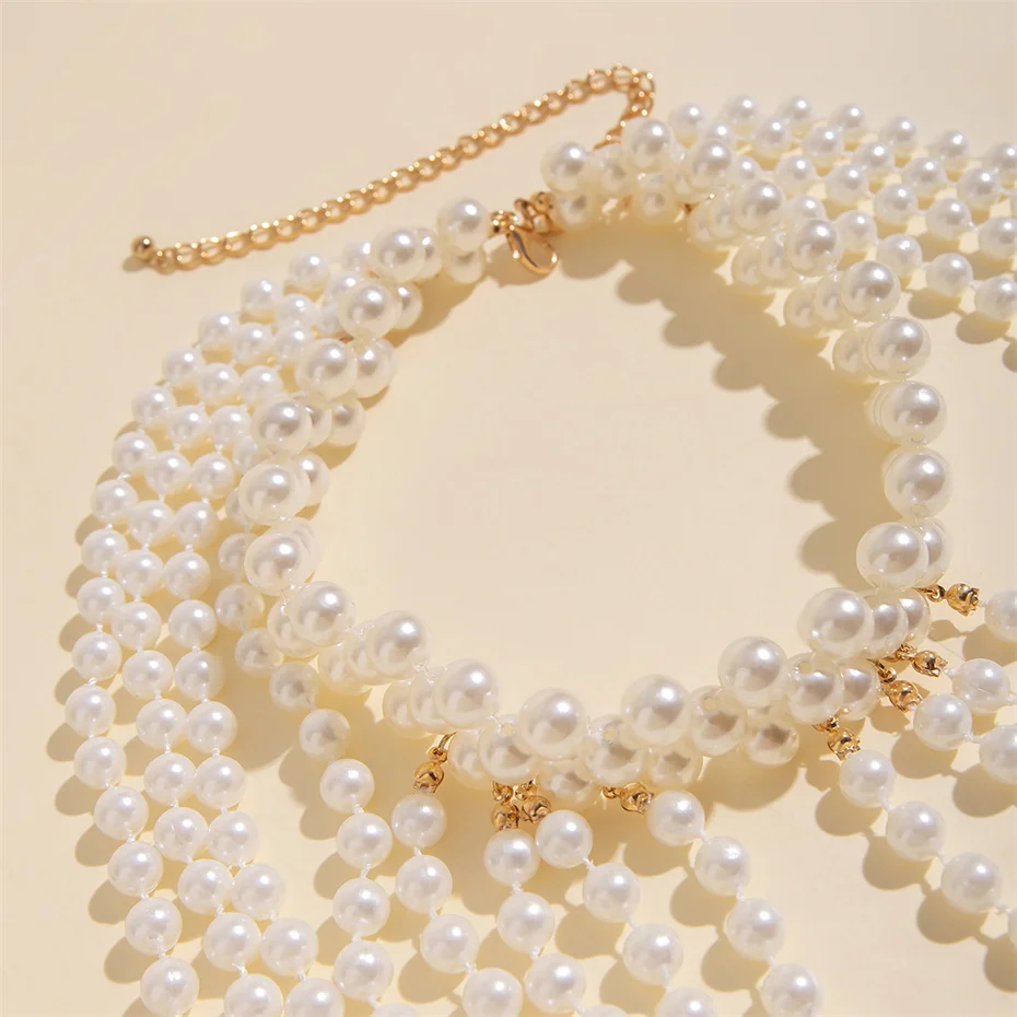 Bridal Tassel Imitation Pearl  - Pearl Necklace Set incelemesi ve fiyatı