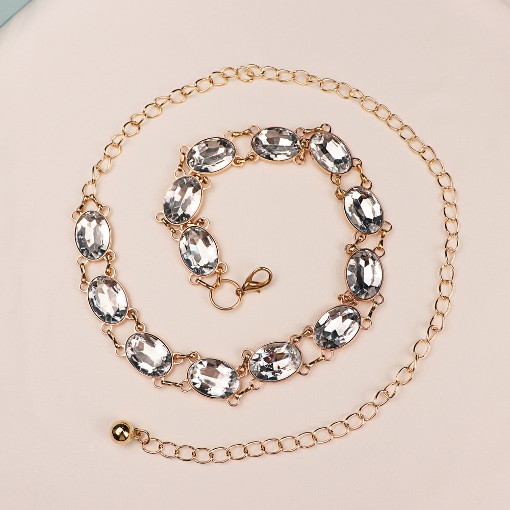 Chic Rhinestone Waist Chain Wo - Women'S Formal Wear Accessories incelemesi ve fiyatı