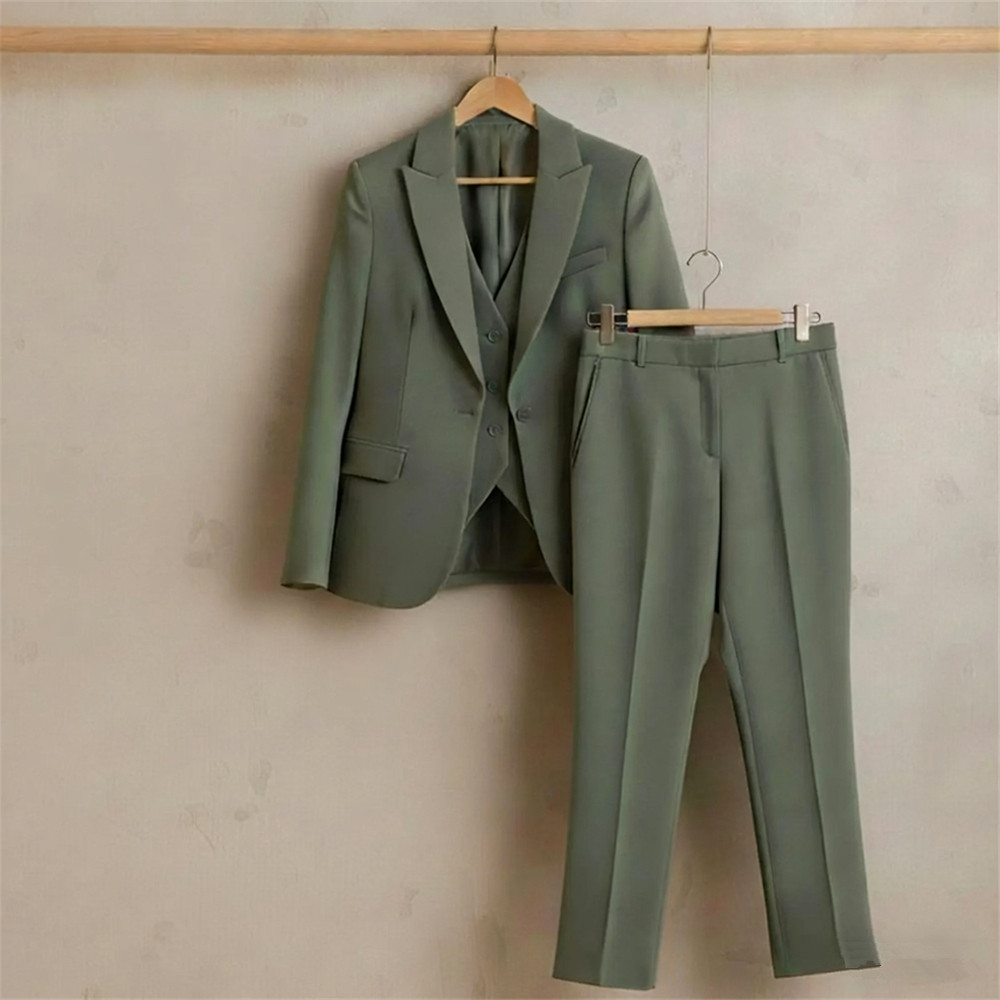 New Sage Green Women's Suit 3  - Women Formal Wear With Blazer incelemesi ve fiyatı