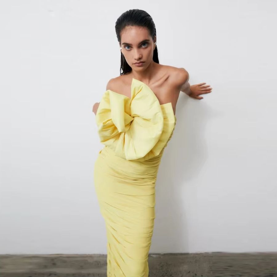 Yellow Arabic Evening Gown Ruc - Women Formal Wear H&M incelemesi ve fiyatı