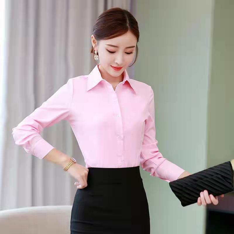 Korean Slim Black White Blouse - Women Formal Wear Office incelemesi ve fiyatı