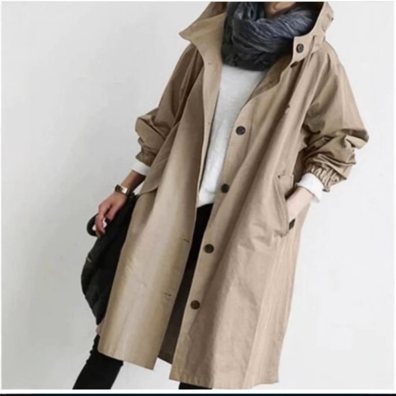 New Fashion Women's Long Trenc - Trench Coat Formal incelemesi ve fiyatı