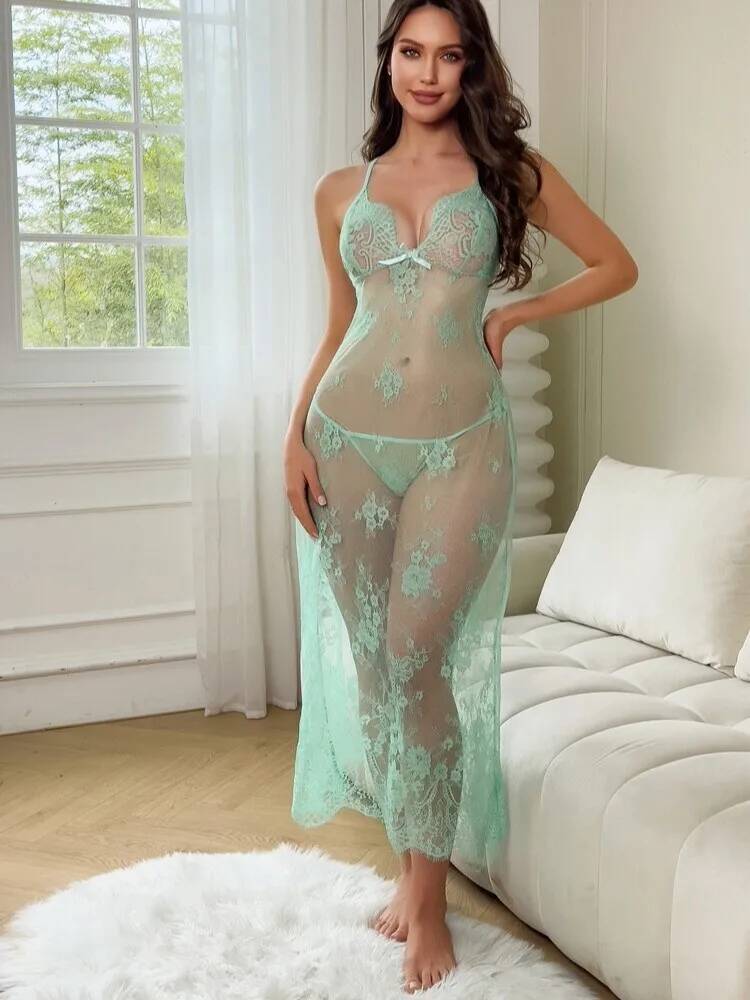 Sexy Lingerie For Sheer Lace M - Women'S Green Formal Wear incelemesi ve fiyatı