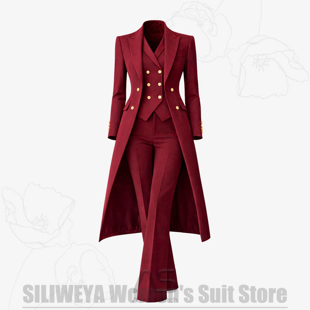 Women's Suit 3 Piece Double Br - Women Formal Wear Office incelemesi ve fiyatı