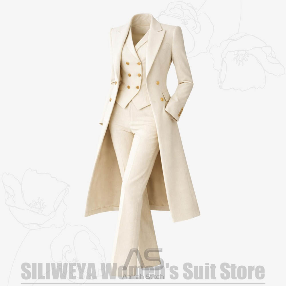 Women's Suit 3 Piece Double Br - Women Formal Wear Office incelemesi ve fiyatı