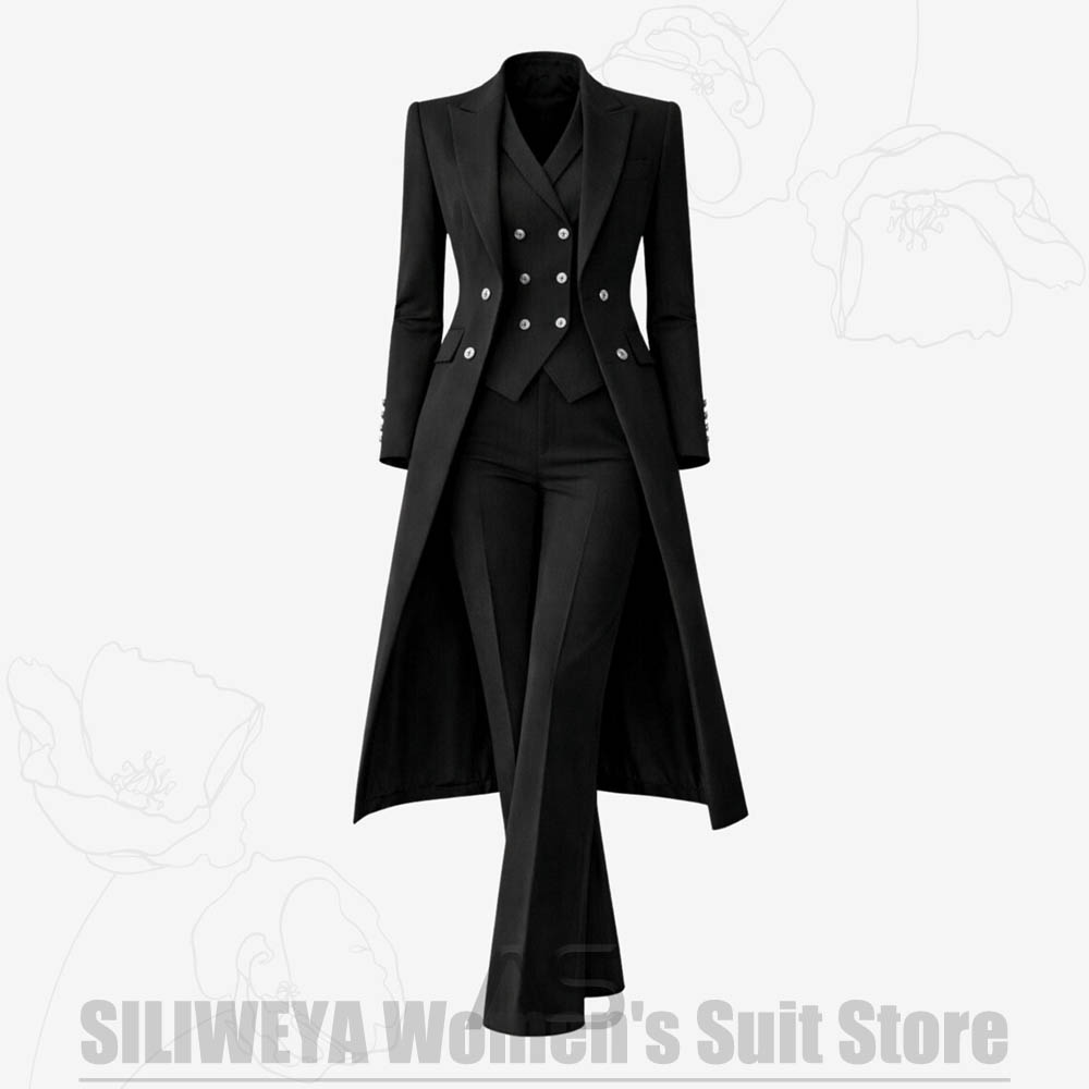 Women's Suit 3 Piece Double Br - Women Formal Wear Office incelemesi ve fiyatı
