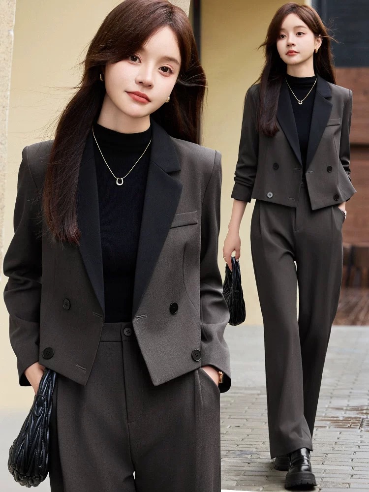 Gray short blazer for women, n - Women Formal Wear With Blazer incelemesi ve fiyatı