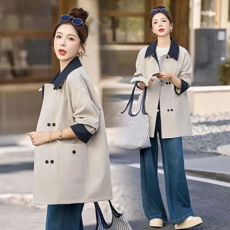 Women Mid-Long Windbreaker Jac - Trench Coat Formal incelemesi ve fiyatı