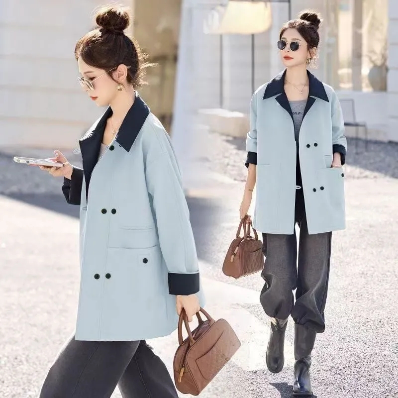 Women Mid-Long Windbreaker Jac - Trench Coat Formal incelemesi ve fiyatı