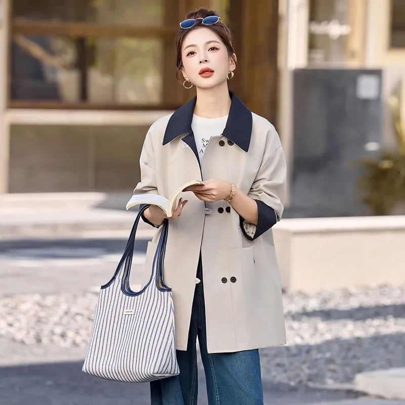 Women Mid-Long Windbreaker Jac - Trench Coat Formal incelemesi ve fiyatı
