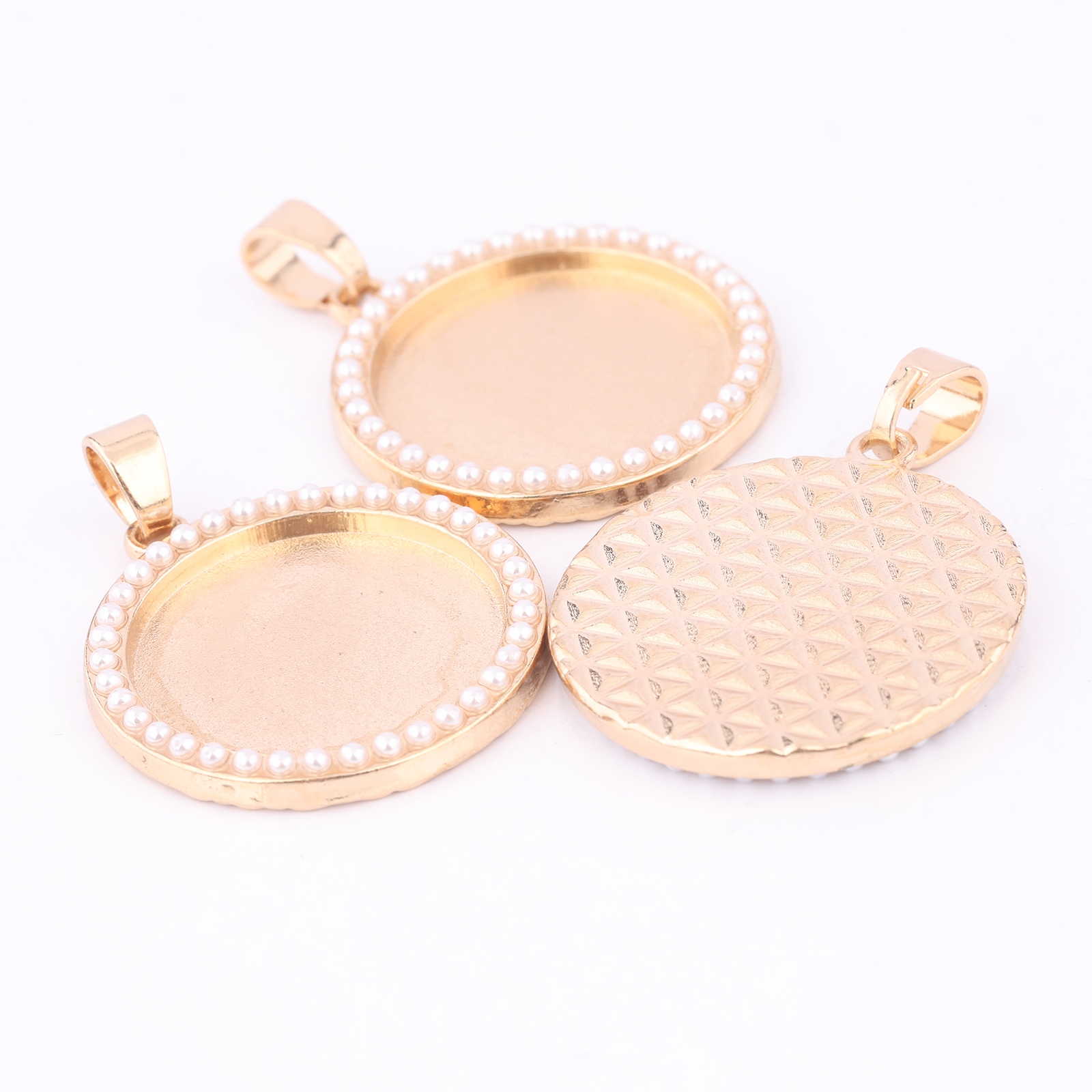 5pcs Kc Gold Pearl Cabochon Ba - Pearl Necklace Set incelemesi ve fiyatı