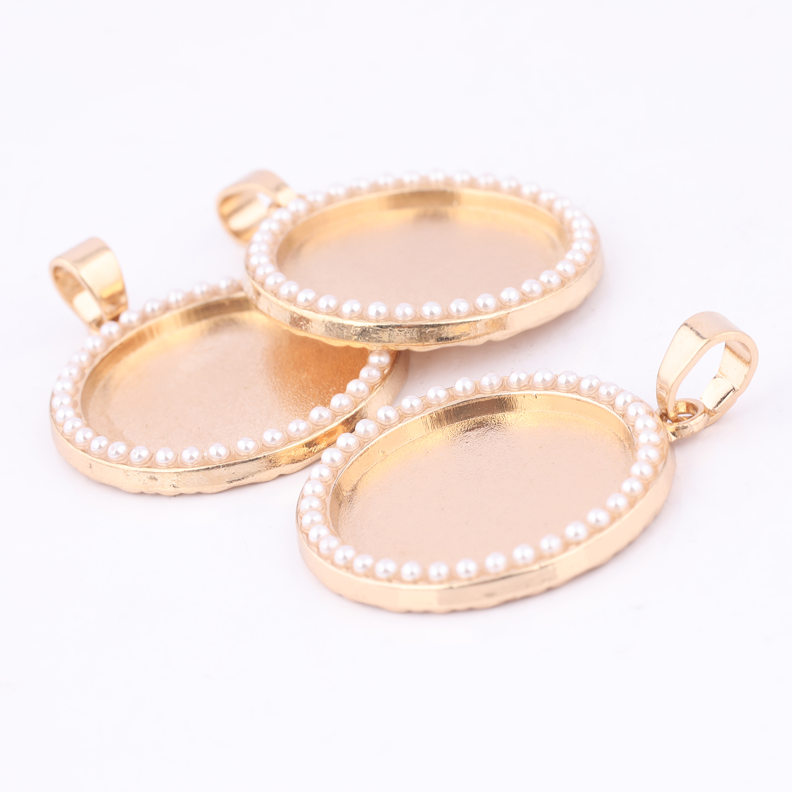 5pcs Kc Gold Pearl Cabochon Ba - Pearl Necklace Set incelemesi ve fiyatı