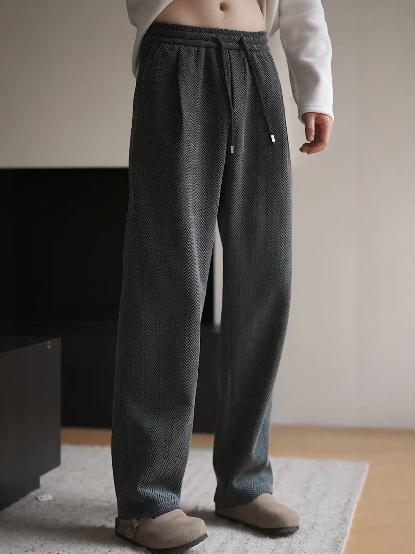 Men's Winter Thickened Fleece  - Tailored Trouser Wide incelemesi ve fiyatı
