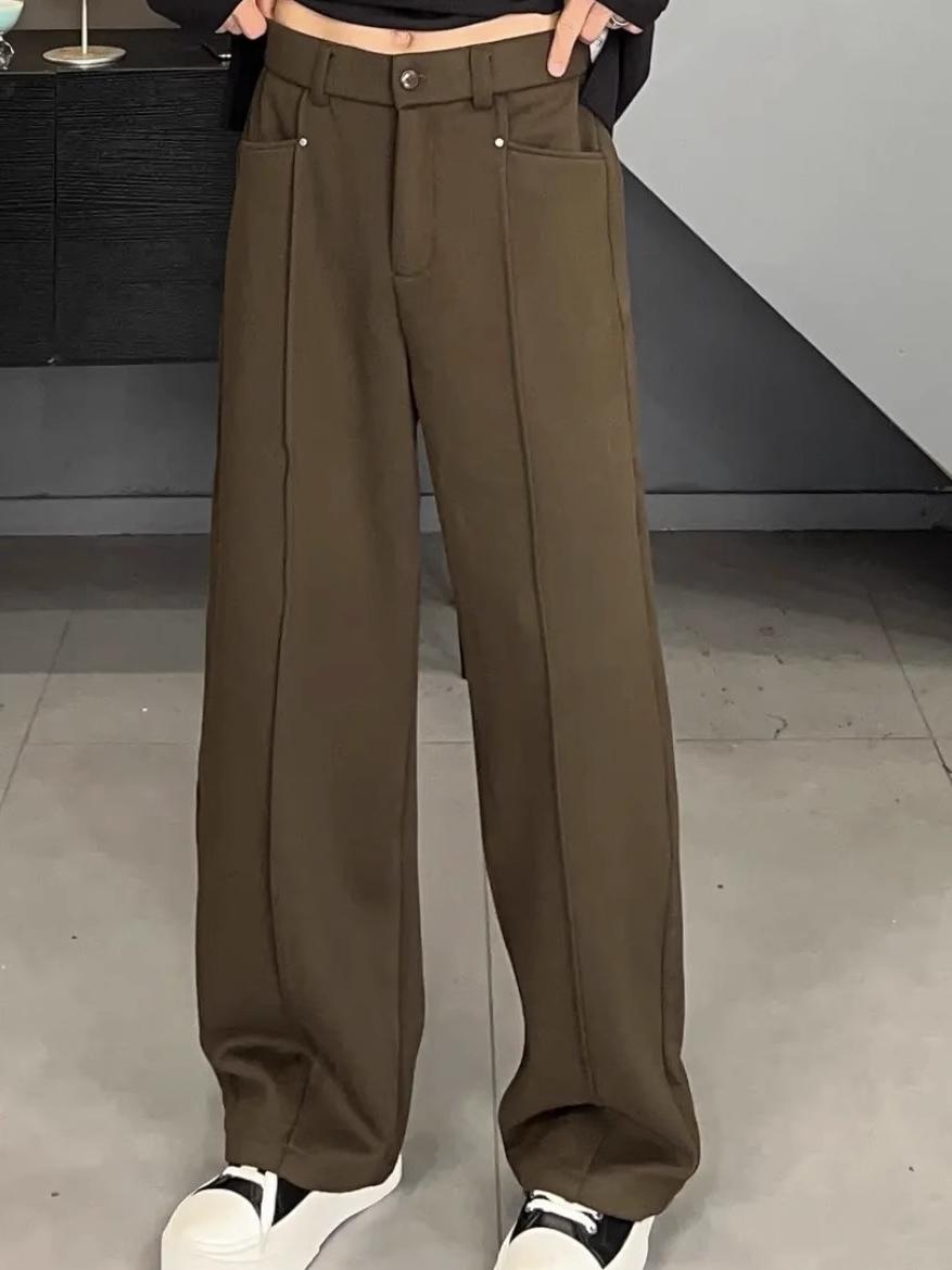 Korean Style Casual Pants Drap - Tailored Trouser Wide incelemesi ve fiyatı