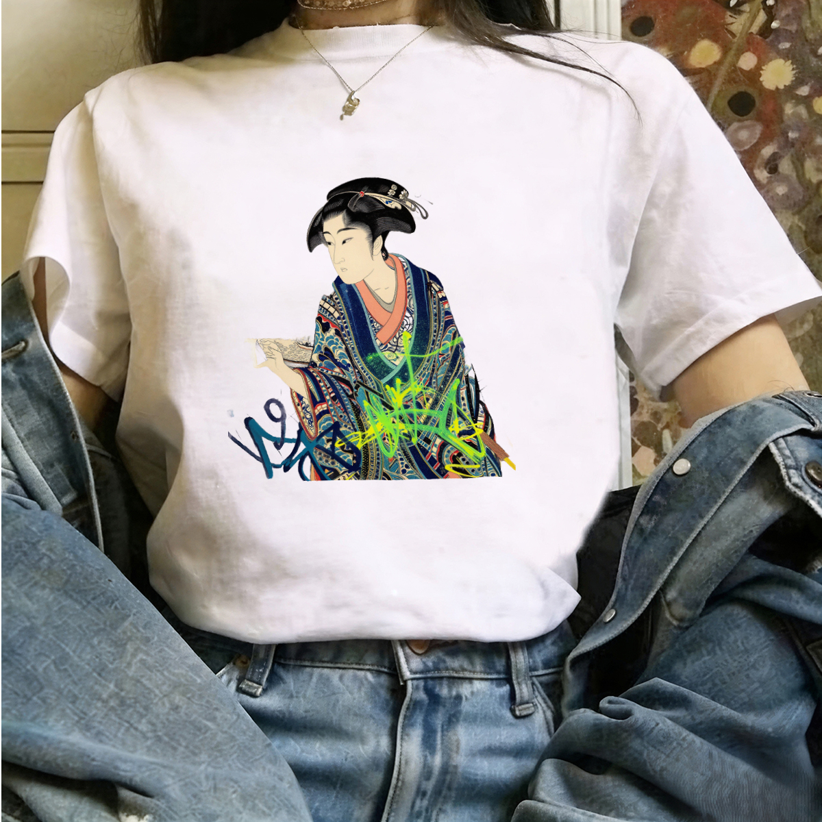 T Shirts For Woman Rune Patter - Women'S Formal Traditional Wear incelemesi ve fiyatı