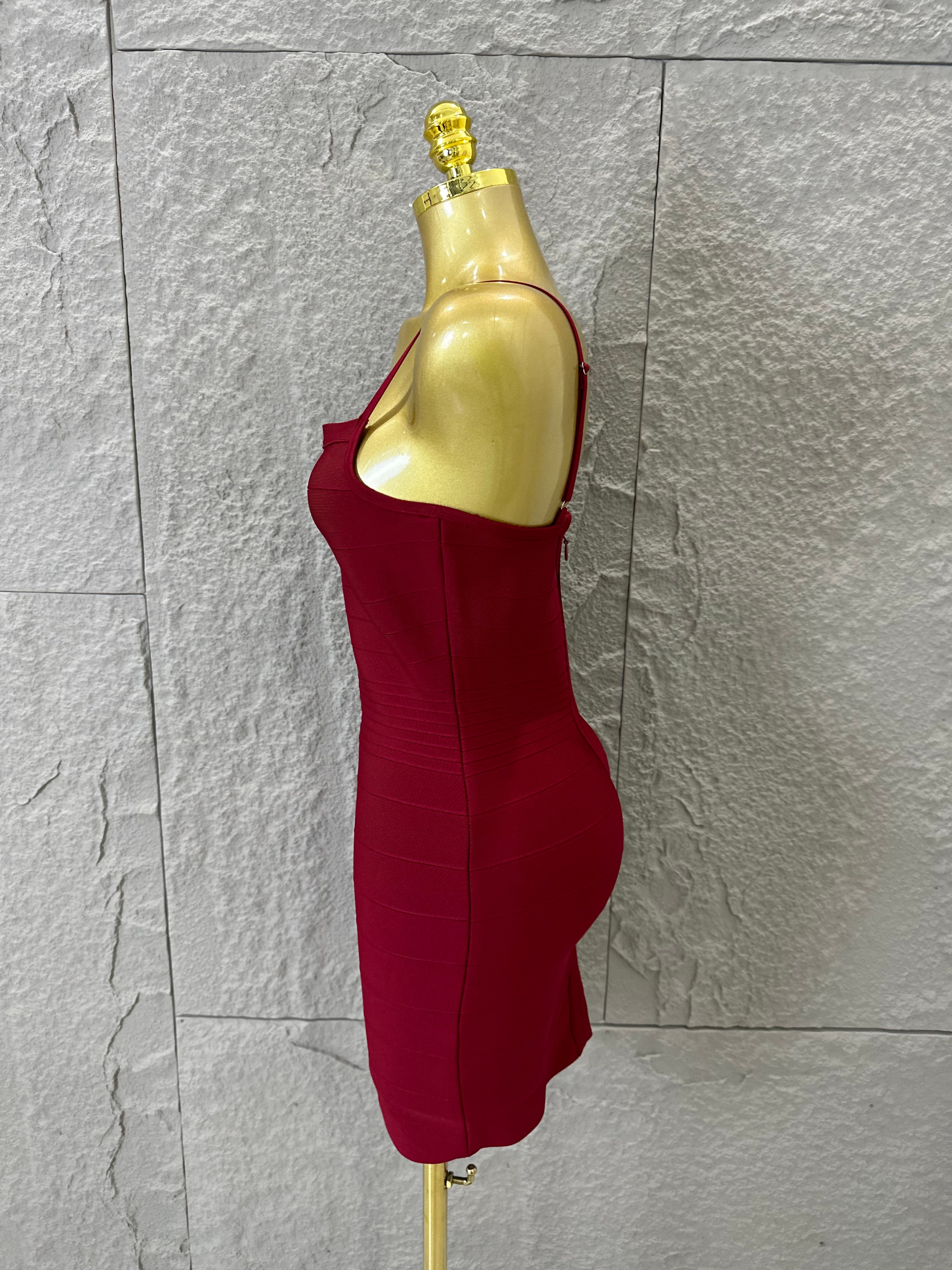 Chic Burgundy Bandage Mini Dre - Women Formal Wear H&M incelemesi ve fiyatı
