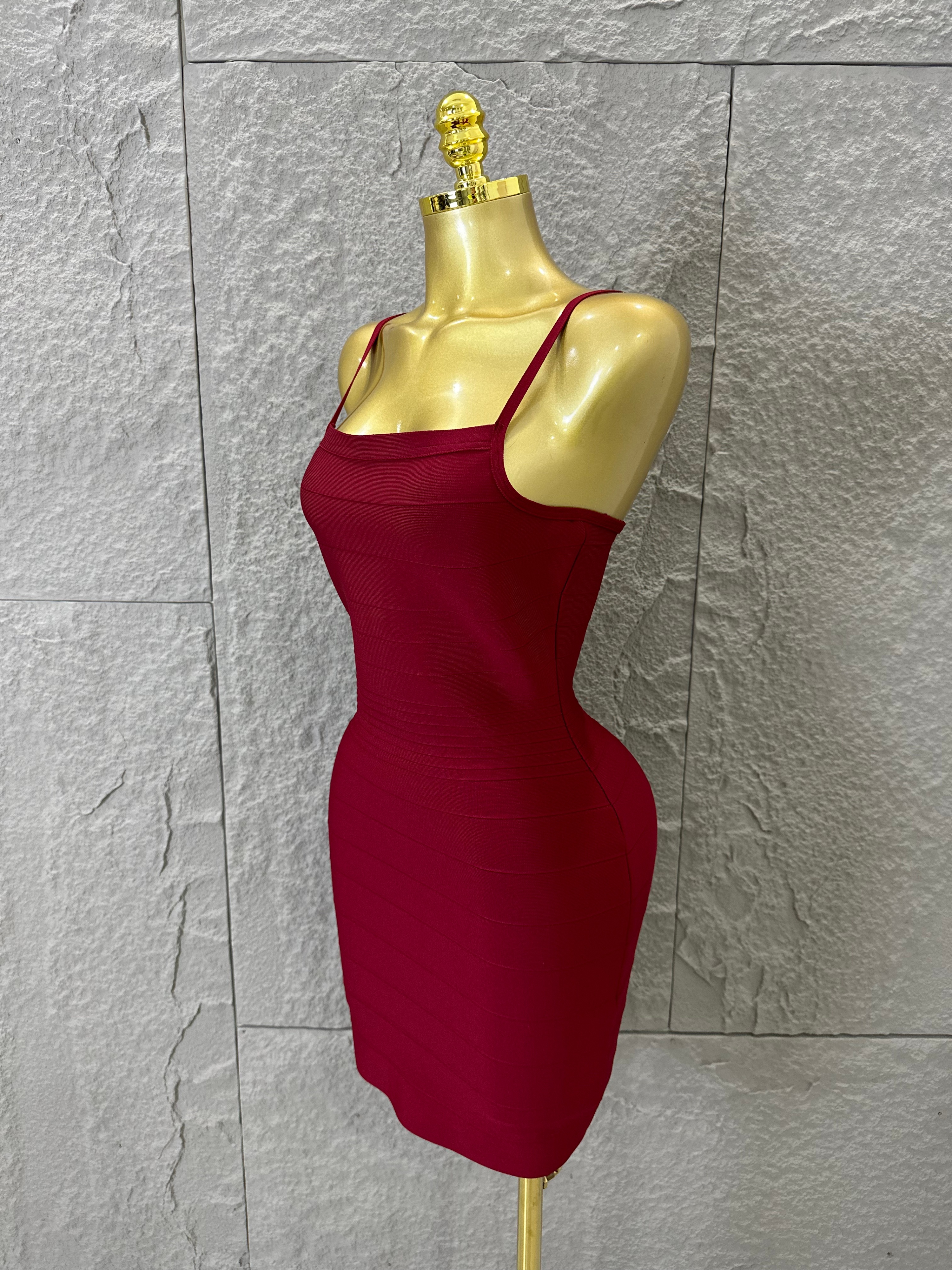 Chic Burgundy Bandage Mini Dre - Women Formal Wear H&M incelemesi ve fiyatı