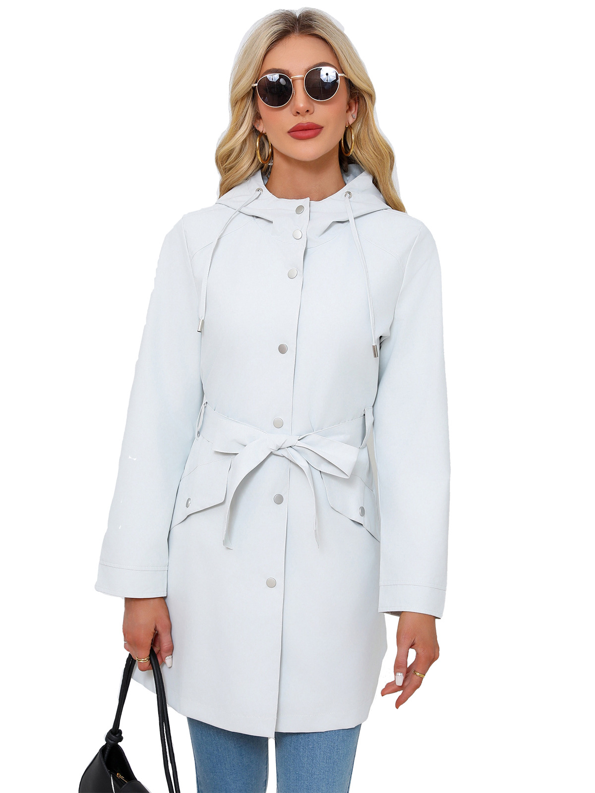 Spring Autumn New Hooded Water - Trench Coat Formal incelemesi ve fiyatı
