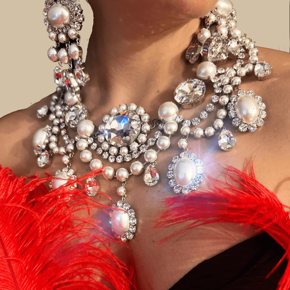 CUIER Pretty Rhinstone Pearl N - Pearl Necklace Set incelemesi ve fiyatı