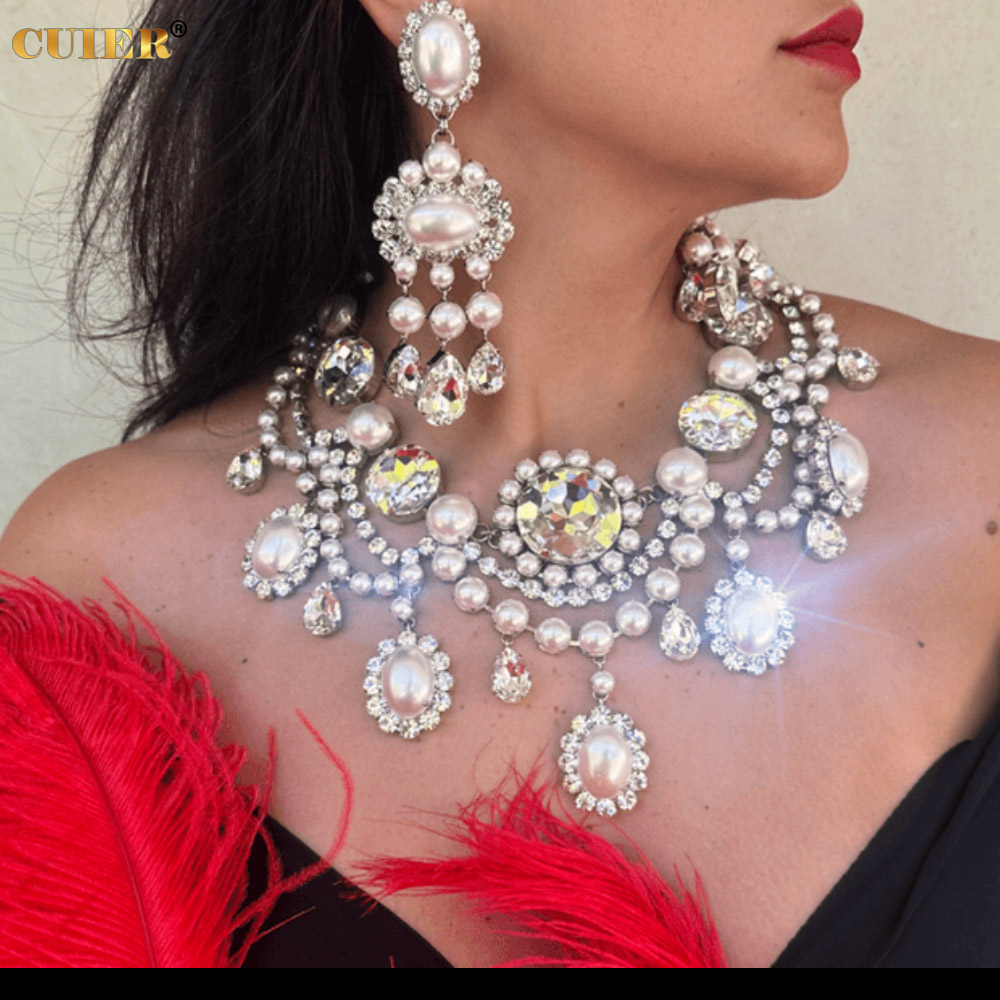 CUIER Pretty Rhinstone Pearl N - Pearl Necklace Set incelemesi ve fiyatı