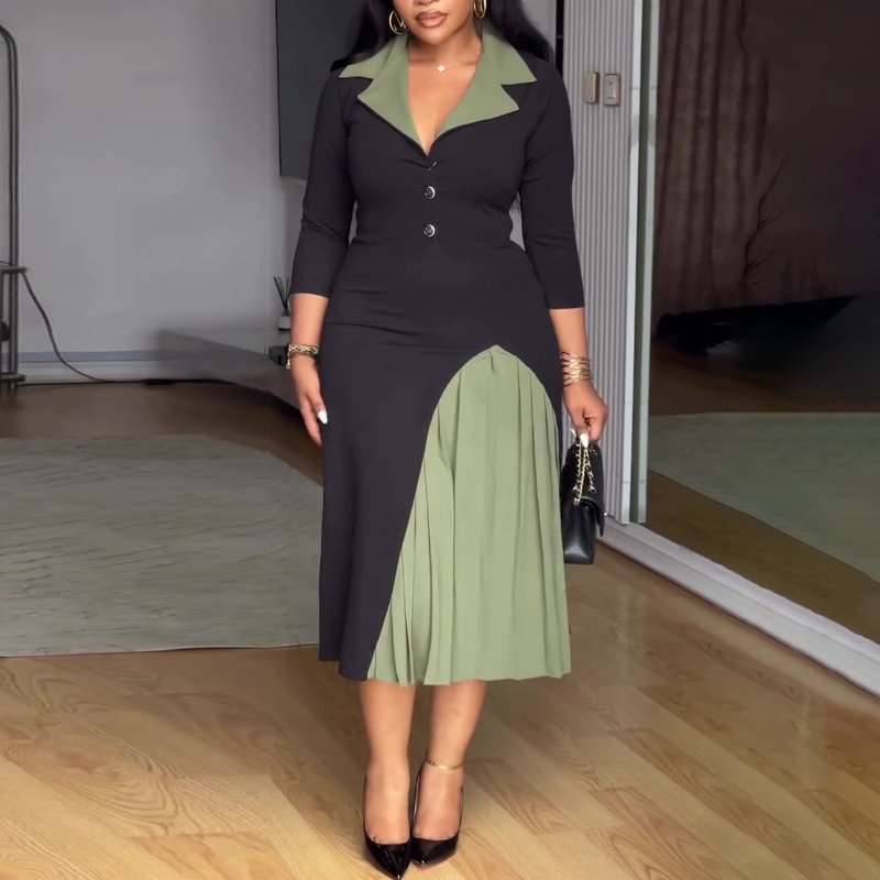 Fashion Color Block A Line Dre - Women Formal Wear H&M incelemesi ve fiyatı