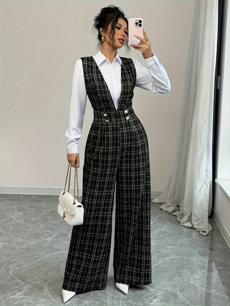 Women High Waist Wide Leg Plai - Women Formal Wear Office incelemesi ve fiyatı