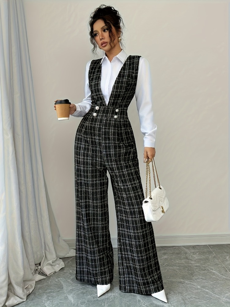 Women High Waist Wide Leg Plai - Women Formal Wear Office incelemesi ve fiyatı