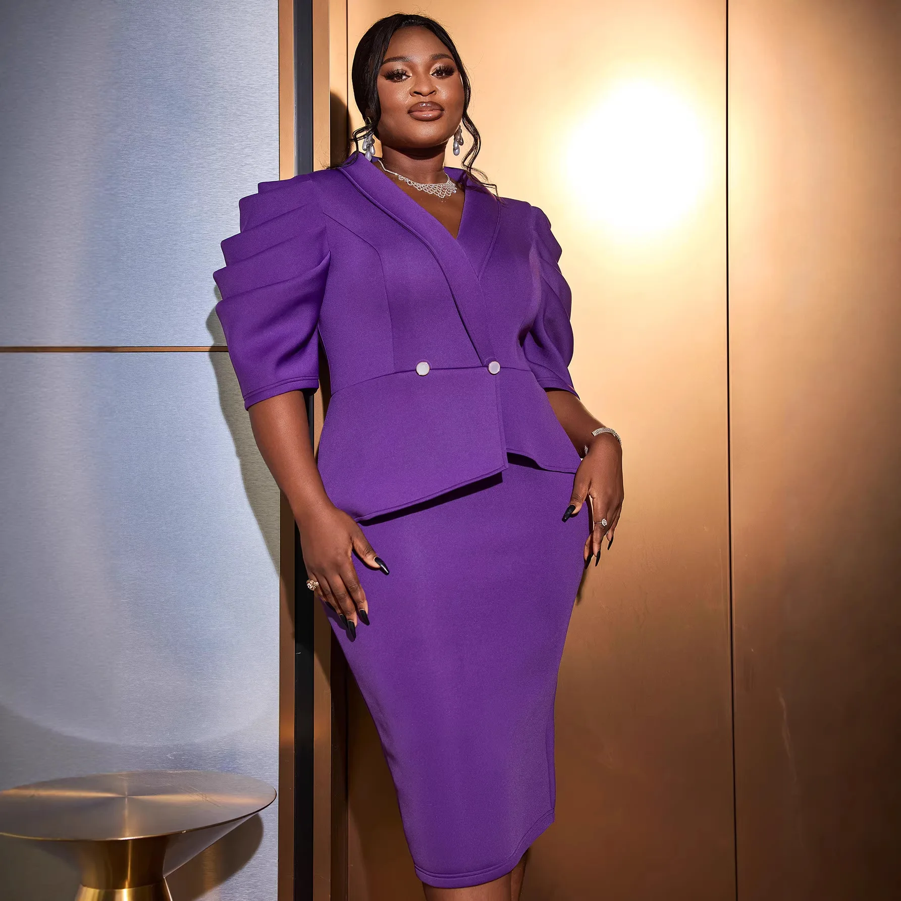 Africa Clothing Bodycon Purple - Women'S Formal Traditional Wear incelemesi ve fiyatı